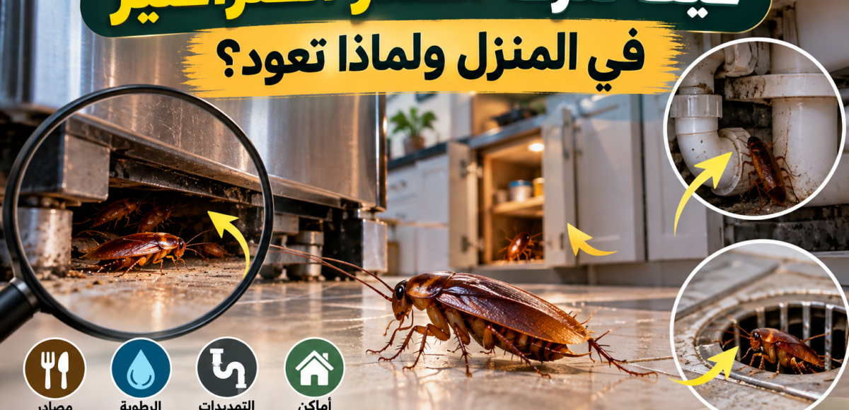 كيف تعرف مصدر الصراصير في المنزل ولماذا تعود؟